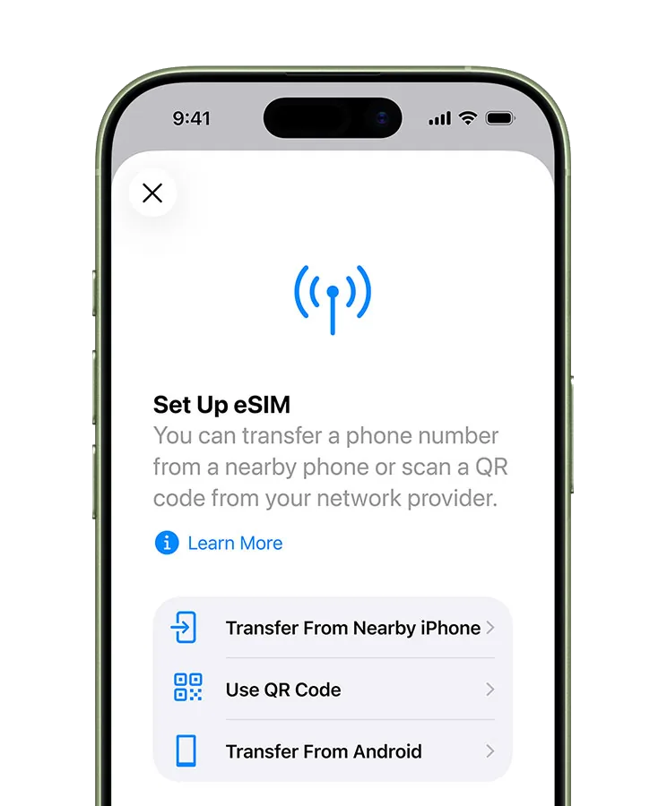 شريحة eSIM المدمجة