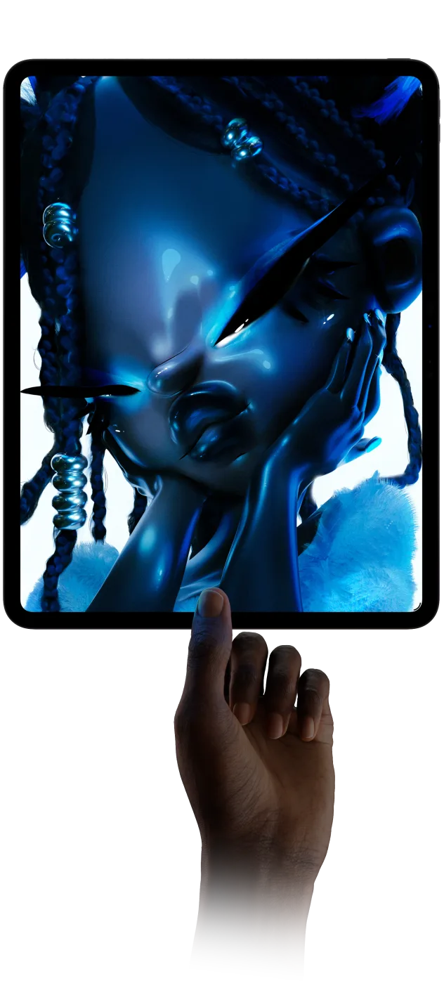 تصميم iPad Pro الرفيع باللون الفضي